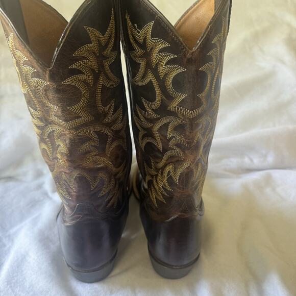 Ariat Brown Leather Cowboy Men’s Heritage Western Boots Medium Round Toe Sz 10D main image 5